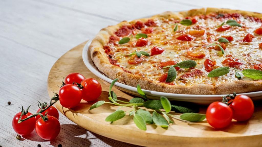 Pizza vegetariana.