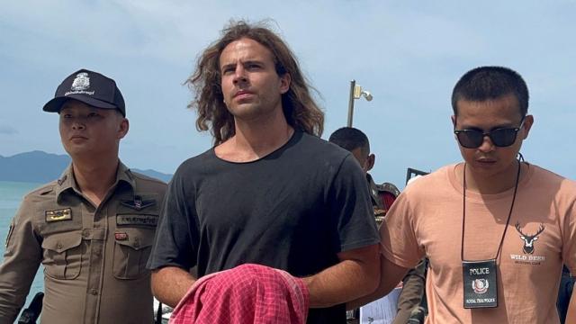 Imagen de la detención de Daniel Sancho en Tailandia.