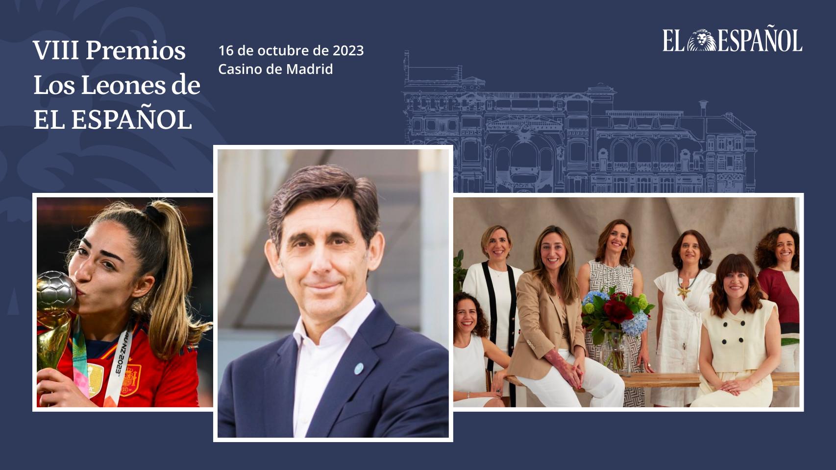 De izda. a dcha. Olga Carmona, jugadora de la Selección española; José María Álvarez-Pallete, presidente de Telefónica y el equipo de WAS.