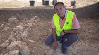 José Suárez, en el yacimiento del Cerro del Villar.