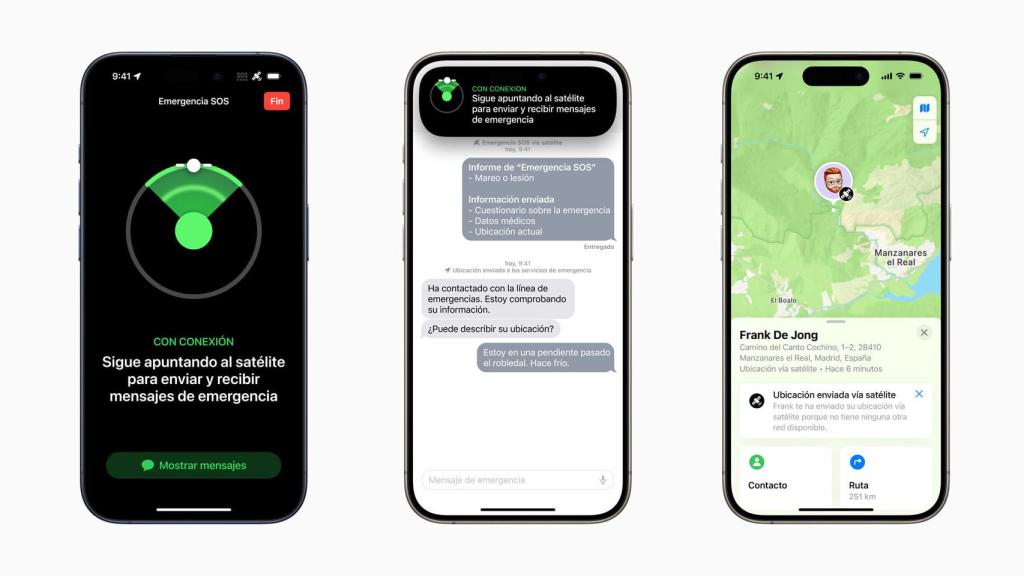 Conexión por satélite en el iPhone