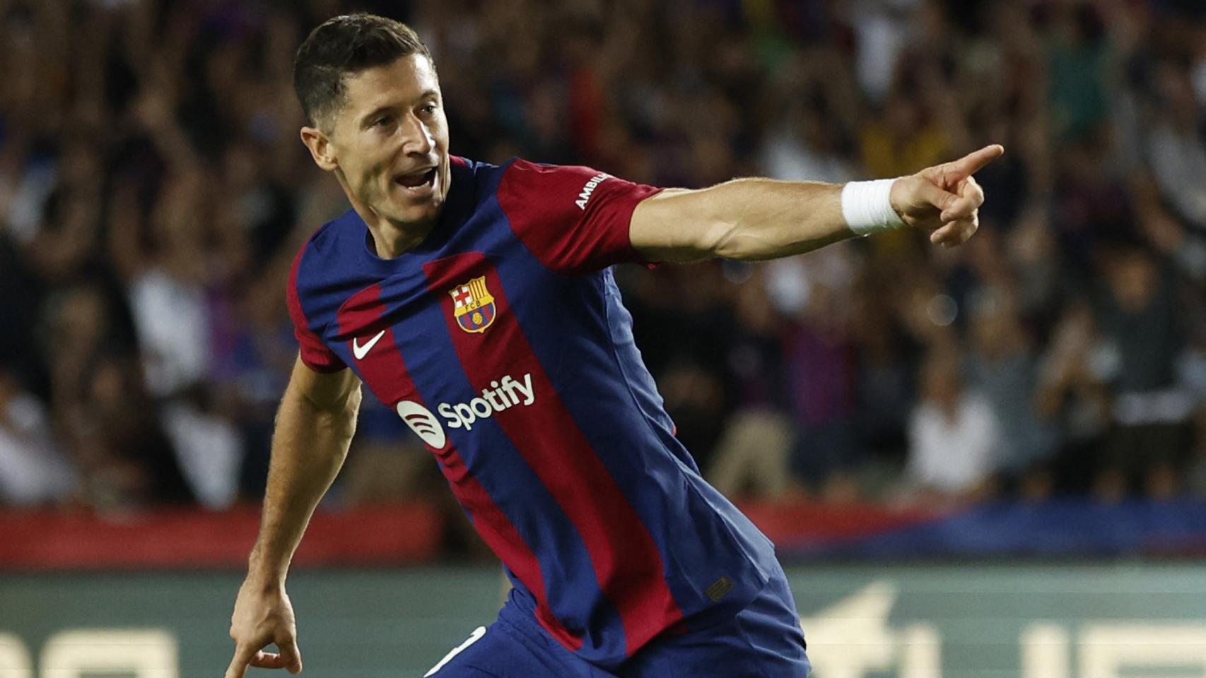 Lewandowski, autor de dos goles ante el Celta