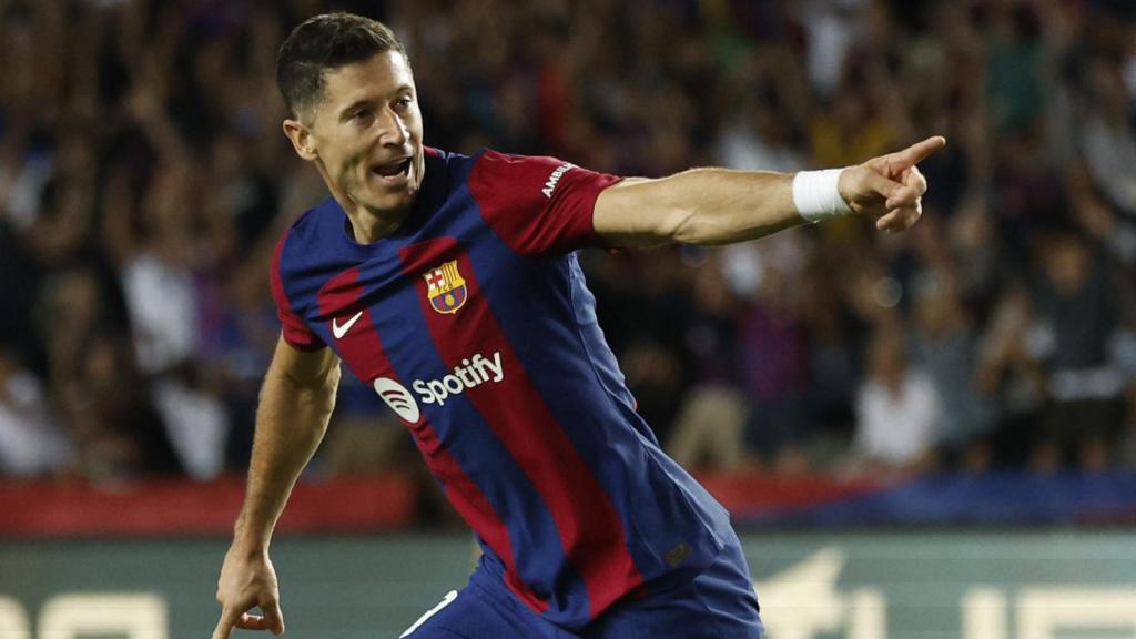 Lewandowski, autor de dos goles ante el Celta