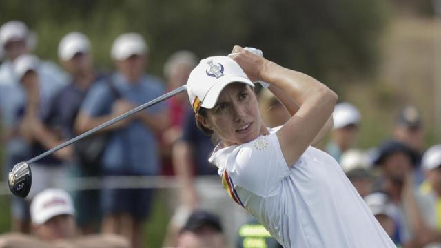 Carlota Ciganda durante la Solheim Cup 2023