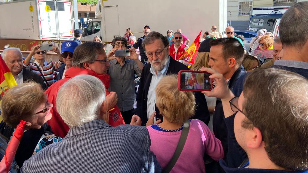 Mariano Rajoy llega a la plaza de Felipe II.