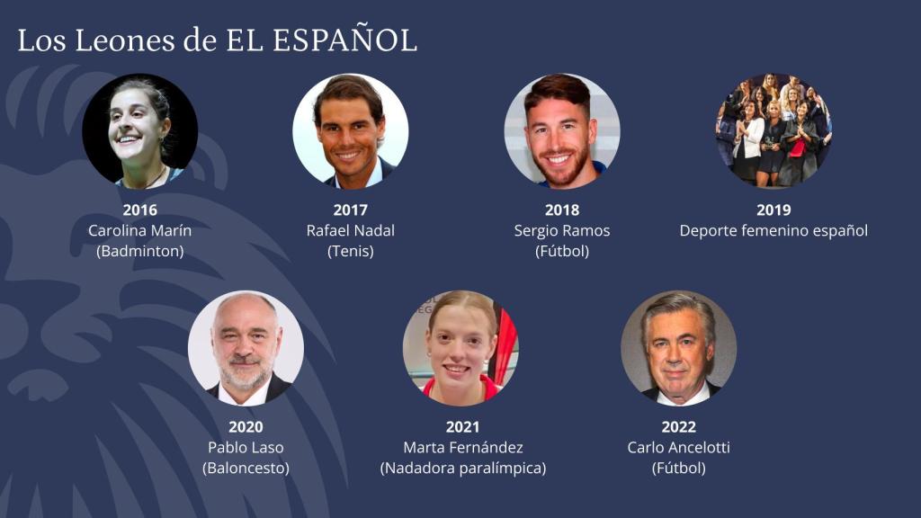 Galardonados con el León de El Español al mejor deportista.