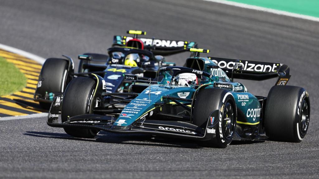 Fernando Alonso y Lewis Hamilton, en el GP de Japón