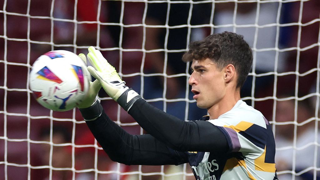 Kepa, durante el calentamiento