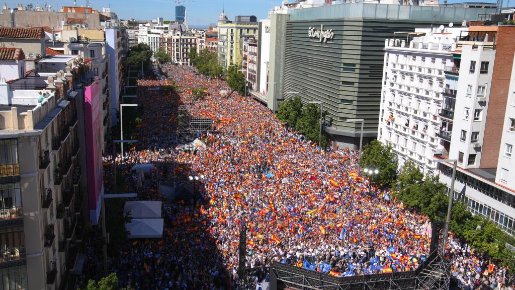 Plano general del acto del PP en Madrid contra la amnistía el pasado 24 de septiembre.