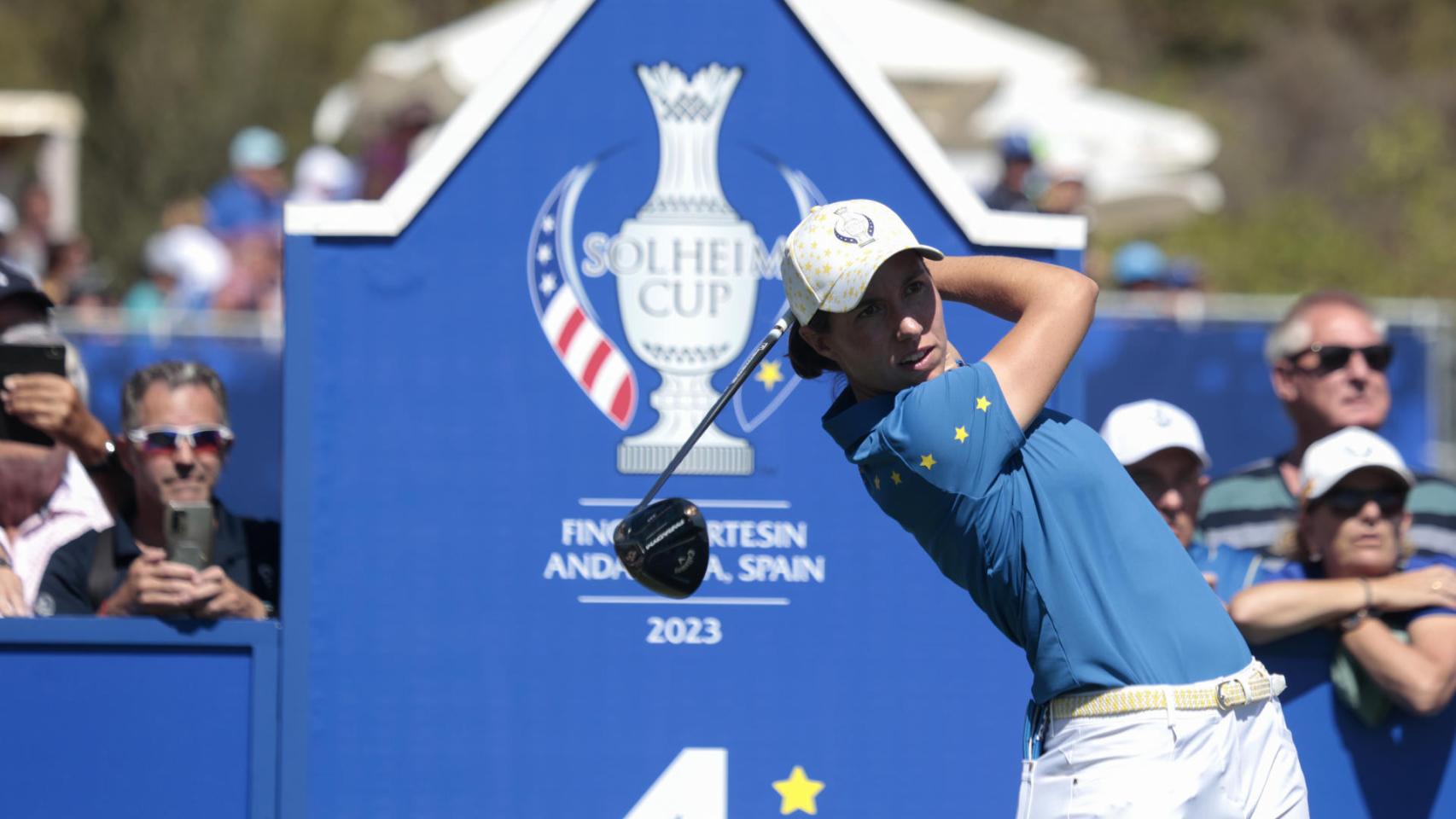 Carlota Ciganda durante la Solheim Cup 2023 celebrada en Casares