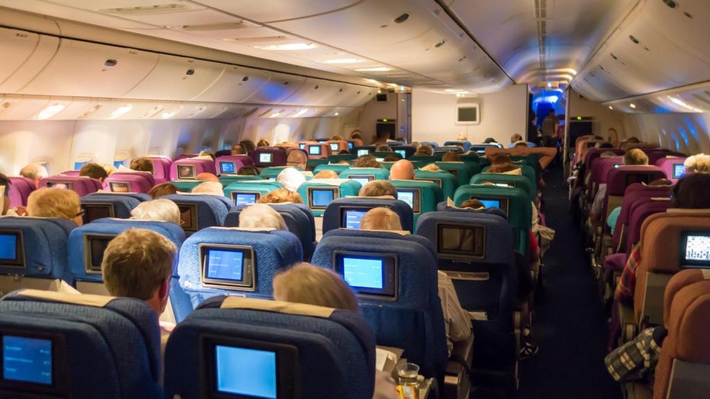 Imagen de archivo del interior de un avión