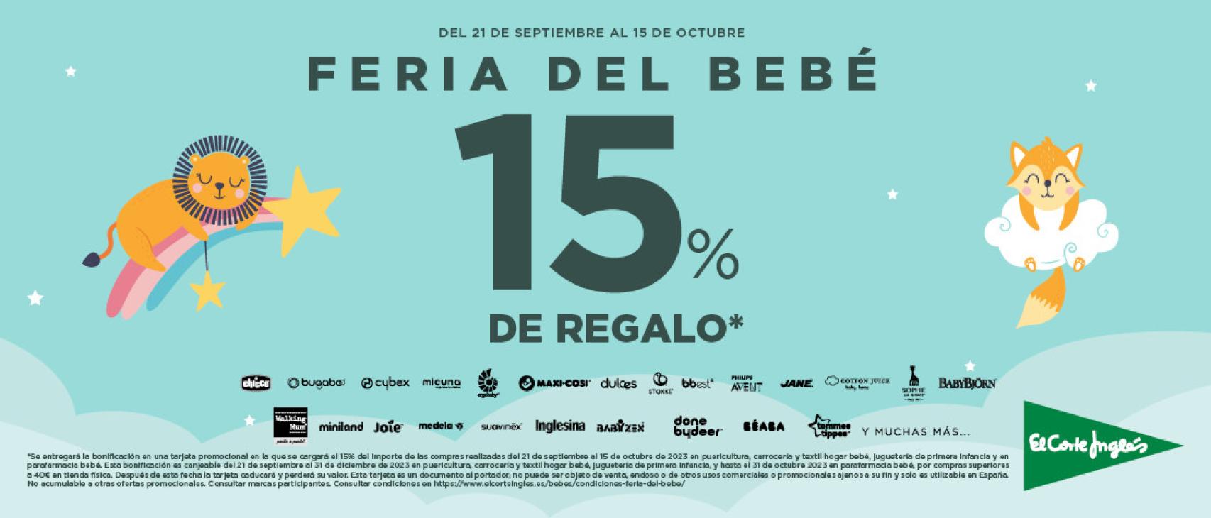 Cartel promocional de la Feria del Bebé de El Corte Inglés.