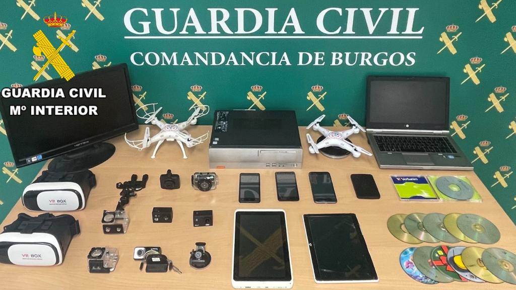 Efectos intervenidos en la casa del expresidiario
