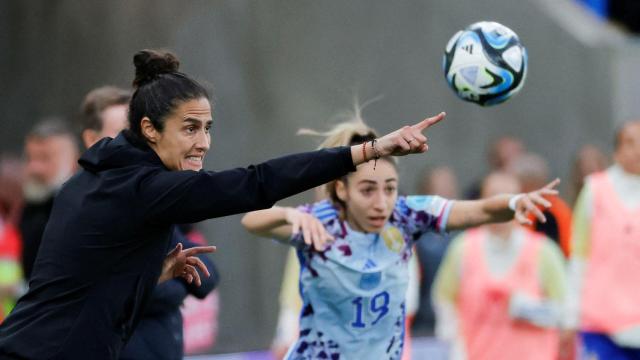 Montse Tomé, durante el Suecia - España
