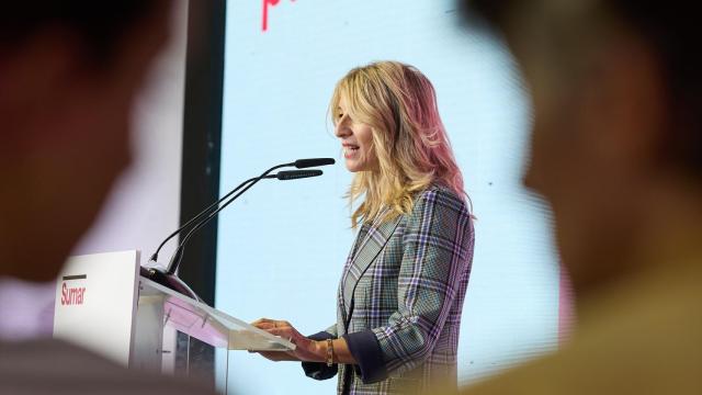 La vicepresidenta en funciones y líder de Sumar, Yolanda Díaz, en un acto del partido el pasado sábado.