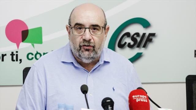 El presidente de la Central Sindical Independiente y de Funcionarios (CSIF), Miguel Borra.