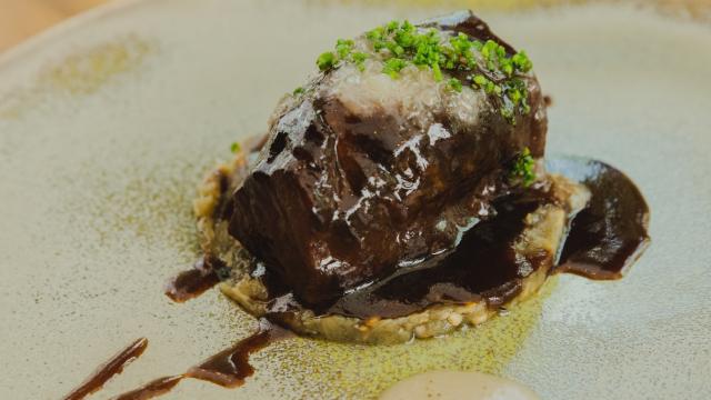 Uno de los platos del menú con estrella de Aurelio Morales en Abya.