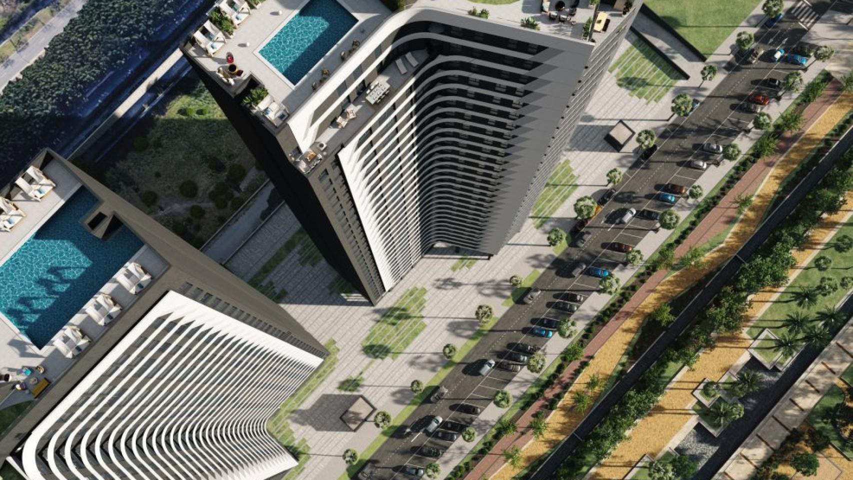 Infografías de las torres de Martiricos, en Málaga.