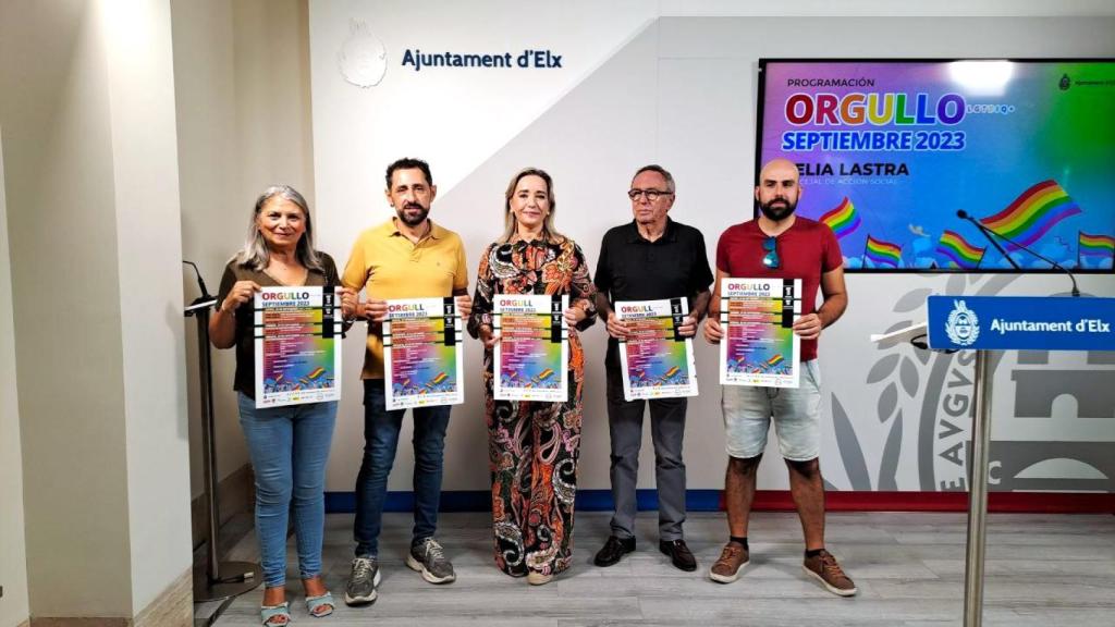 La presentación este martes de las actividades del Orgullo LGTBI en Elche.