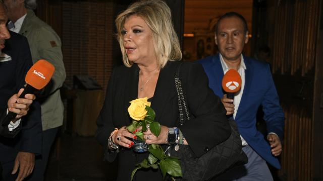 Terelu Campos en el último adiós a María Teresa Campos.