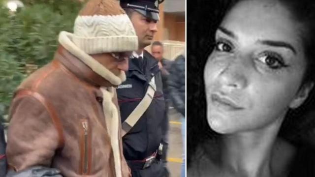 Matteo Denaro durante su detención y su hija, Lorenza Denaro.