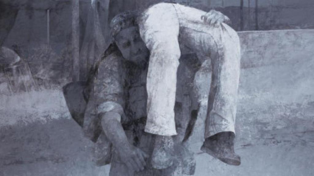 Fotografía de uno de los cuadros expuestos de Pedro Cano.