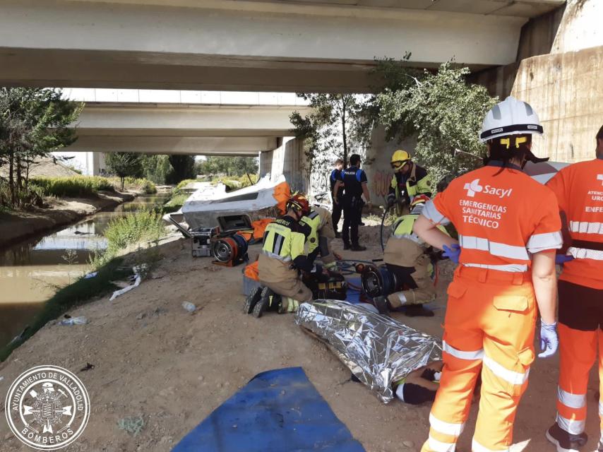 Policía Local y Bomberos en el lugar