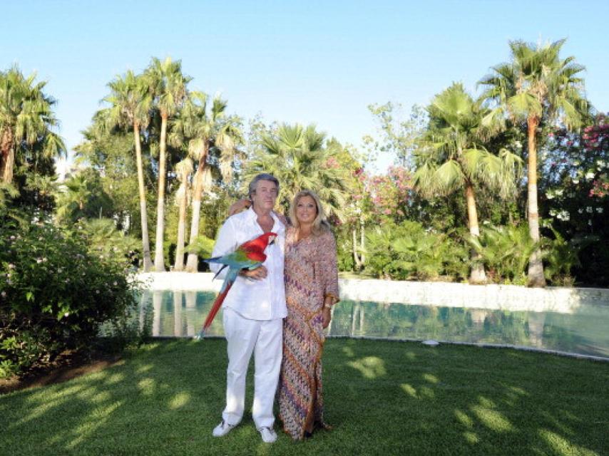 Olivia Valère y Philippe Roger en 2013 en Marbella.