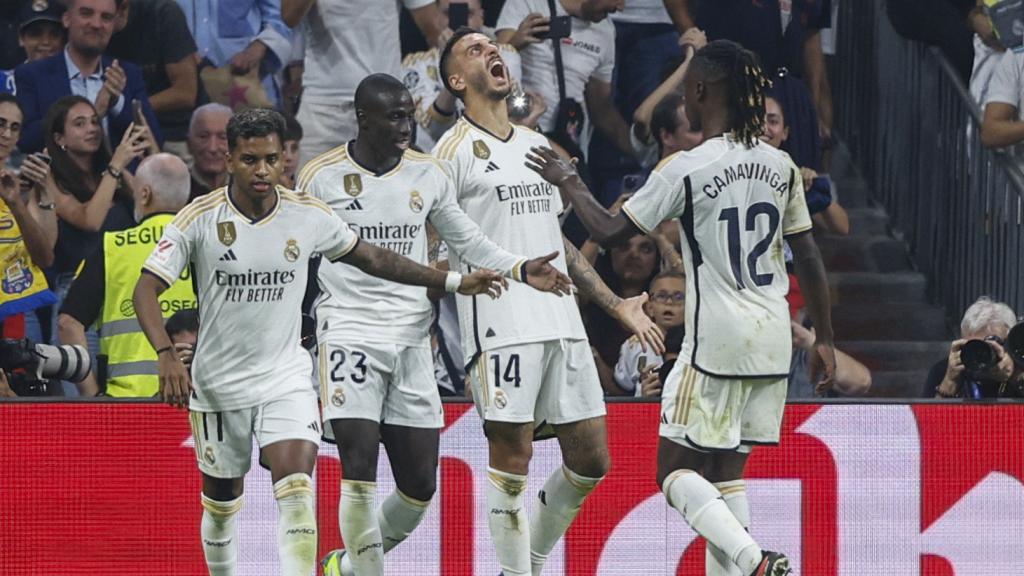 Joselu celebra el 2-0