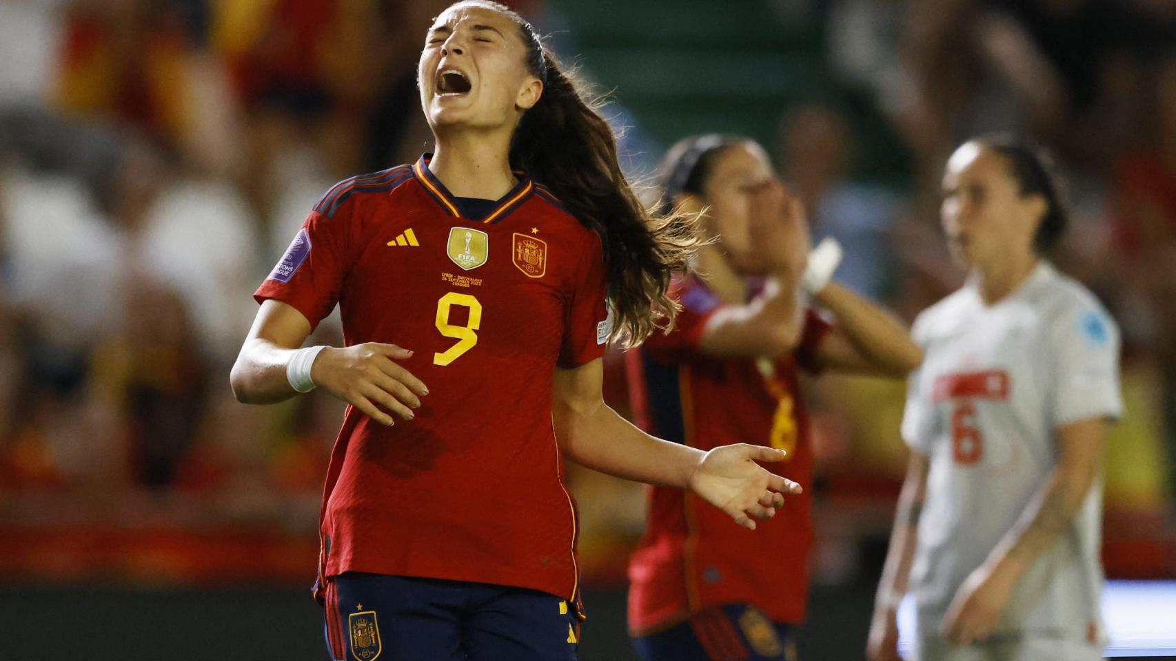 Inma Gabarro, en el último partido de la Selección.