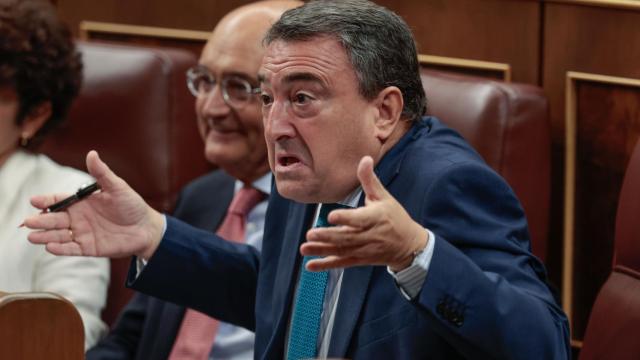 Aitor Esteban (PNV) durante la sesión de investidura.