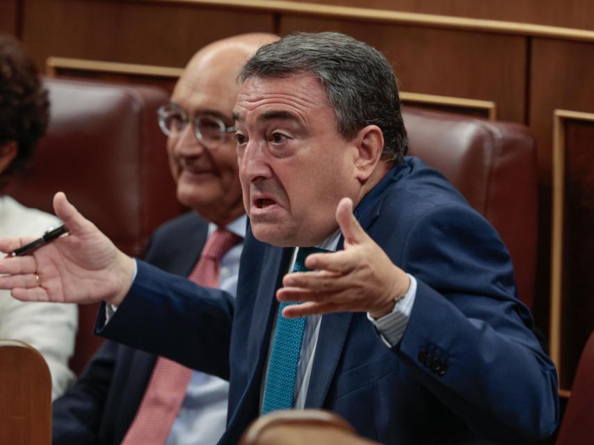 Aitor Esteban (PNV) durante la sesión de investidura.
