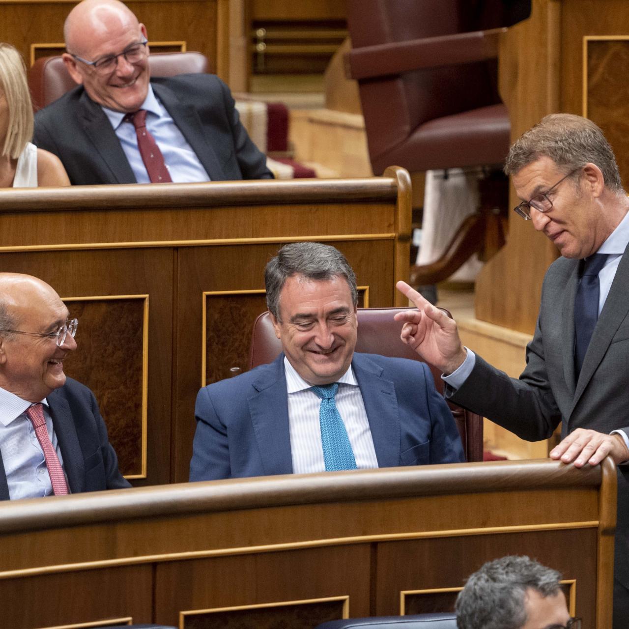 Alberto Núñez Feijóo alecciona a Aitor esteban y al resto de diputados del PNV.