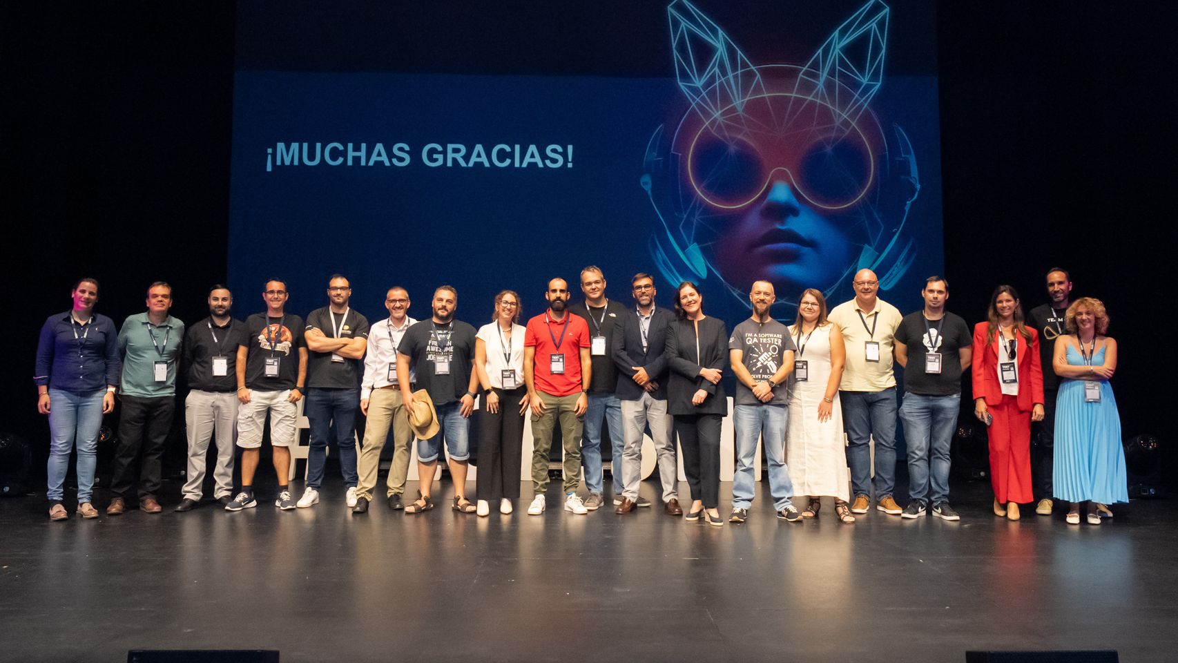 Foto de familia de los ponentes en el VLCTESTING.