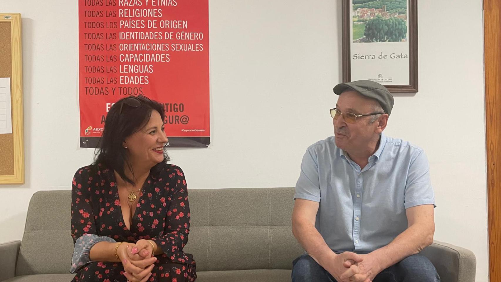 A la izquierda, Blanca (Vox); a la derecha, Aureliano (Unidas Montehermoso).