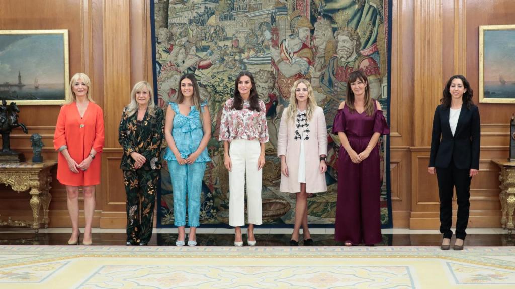 La Reina, en audiencia con los participantes en el I Congreso de Trata de Seres Humanos en 2022.