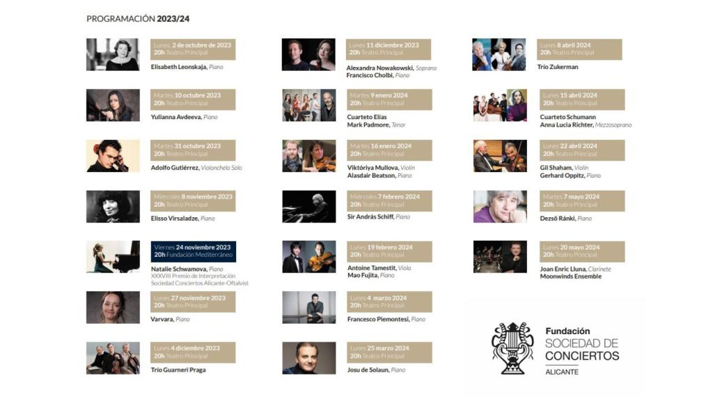 Temporada 23-34 de la Sociedad de Conciertos de Alicante