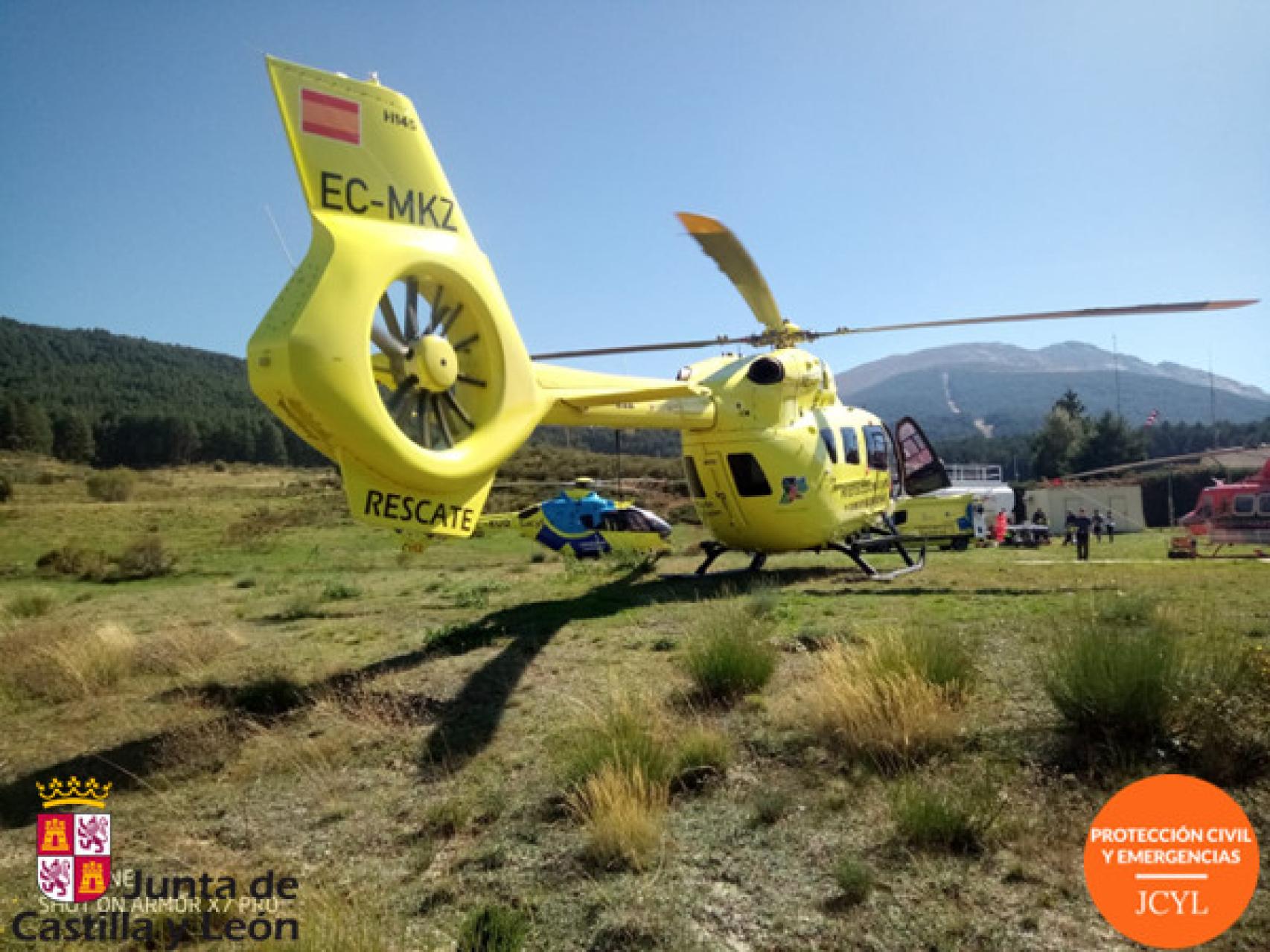 Imagen del rescate del escalador en la provincia de Ávila