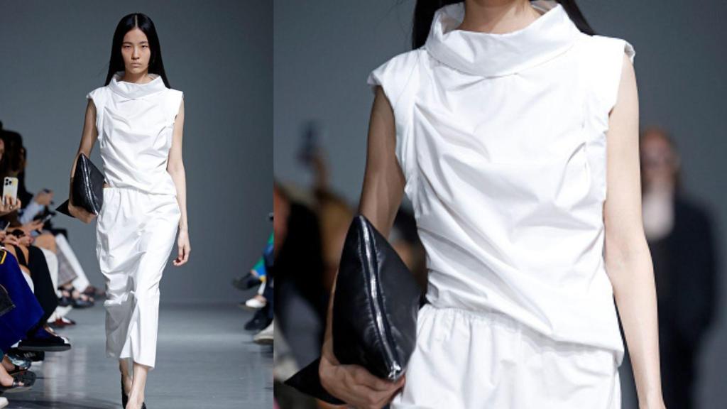 Detalle de uno de los diseños de Gauchere durante la Paris Fashion Week de septiembre.