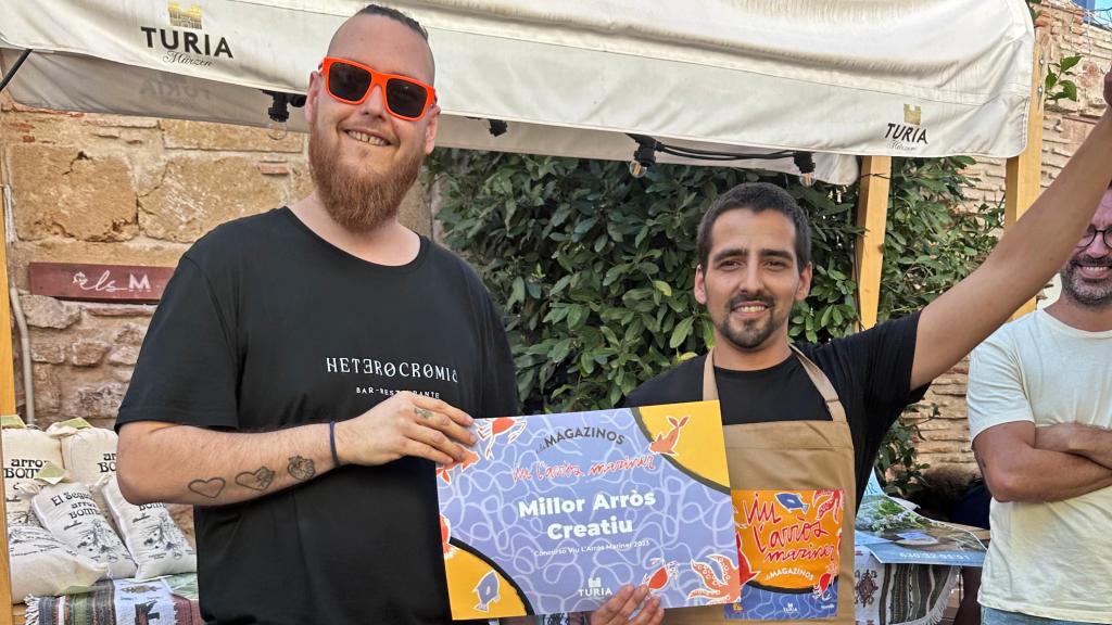 Roberto Zulaica y Joan Ballester en el II Concurso Viu l'Arròs Mariner.