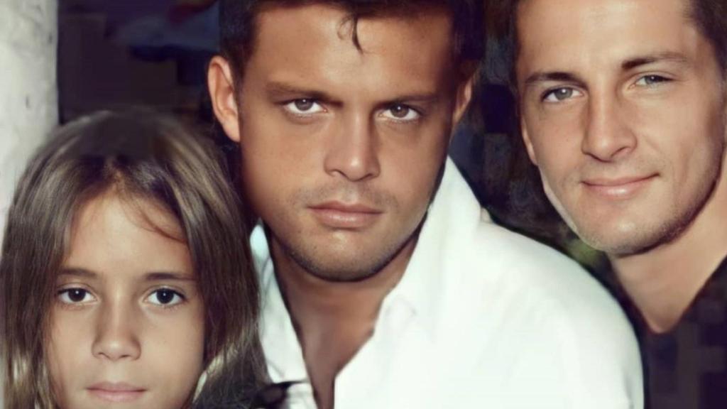 Sergio Basteri, Luis Miguel y Alejandro de pequeños.