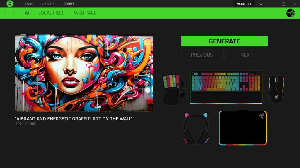 Razer permite crear fondos de pantalla con Inteligencia Artificial con iluminación para los dispositivos