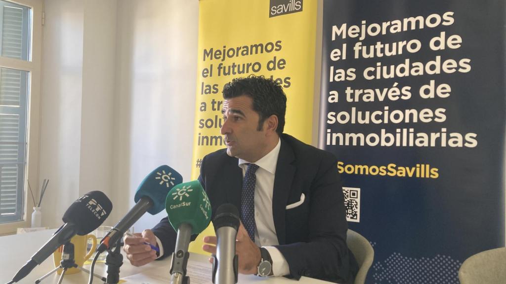 El director de Savills Andalucía, José Félix Pérez-Peña , durante la presentación de la sexta edición de Visión Málaga.