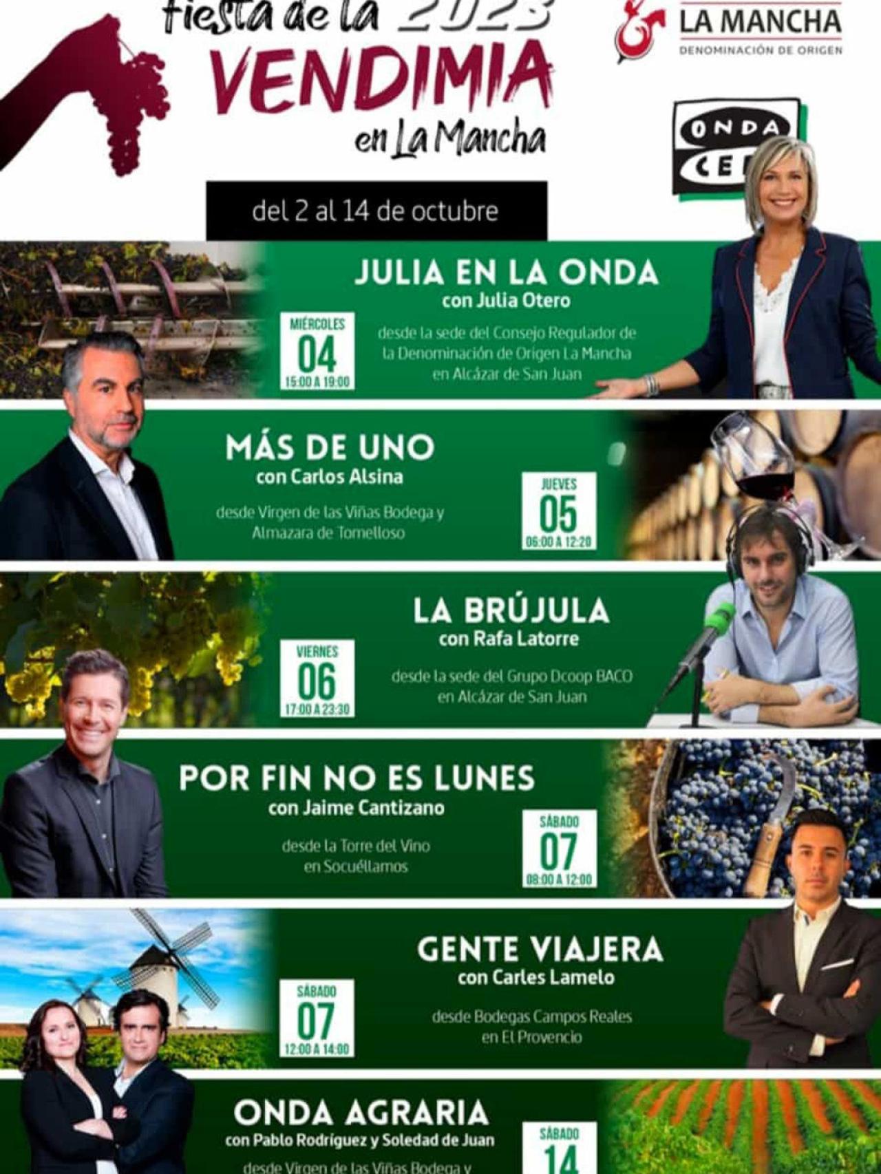 Programación de Onda Cero en la Fiesta de la Vendimia