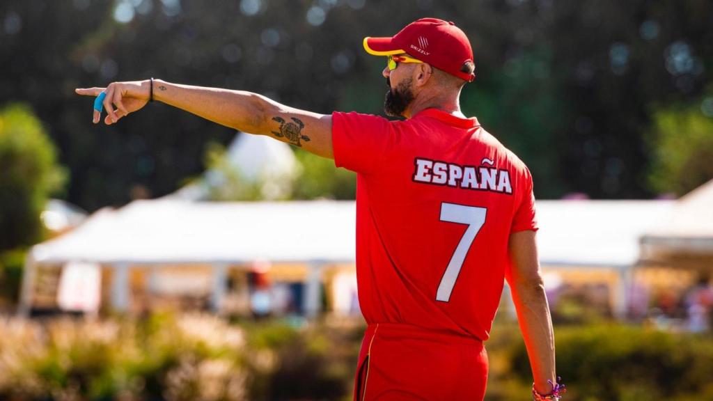 Uno de los jugadores de la selección española de cricket.
