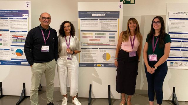Los investigadores de ClearText durante su presencia en el congreso de Jaén.