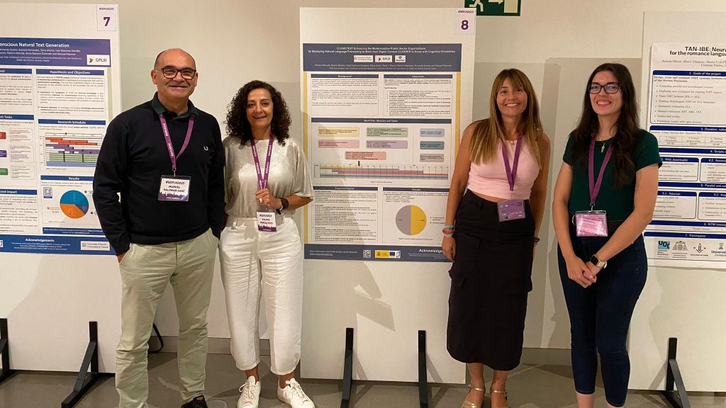 Los investigadores de ClearText durante su presencia en el congreso de Jaén.