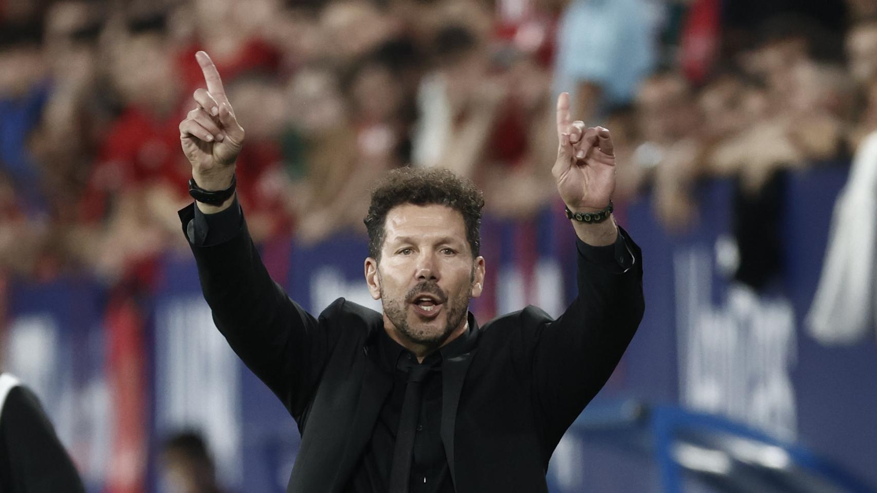 Simeone, en el partido ante Osasuna.