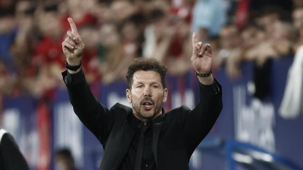 Simeone, en el partido ante Osasuna.