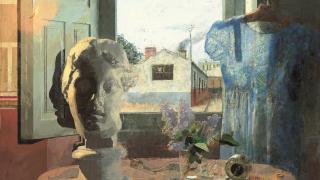 'Cabeza griega y vestido azul', 1958. © Antonio López, VEGAP, Barcelona, 2023